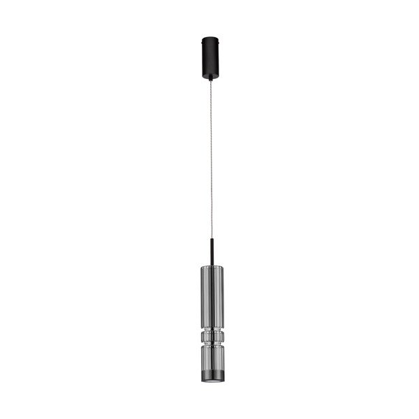 Pelēka stikla LED piekaramā lampa ø 8 cm Bento – Nova Luce