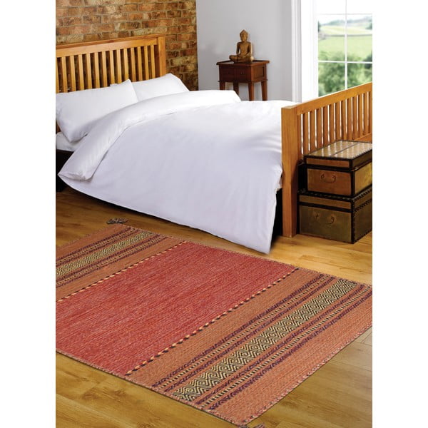 Oranžs kokvilnas paklājs Webtappeti Antique Kilim, 60 x 200 cm-image-1