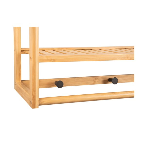 Dabīga toņa bambusa sienas pakaramais ar plauktu Sheer – Leitmotiv-image-3