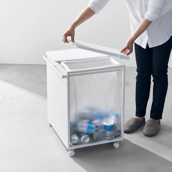 Balta atkritumu šķirošanas metāla atkritumu tvertne Tower – YAMAZAKI-image-3