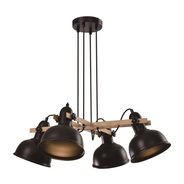 Melna piekaramā lampa ar metāla abažūru Reno – Candellux Lighting
