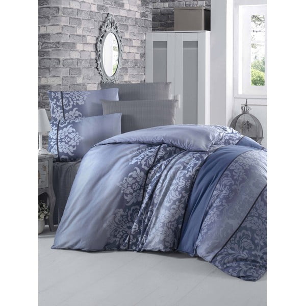 Zila vienvietīga gultasveļa ar pārklāju Oyku, 160 x 220 cm