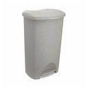Pelēkbēša plastmasas atkritumu tvertne ar pedāli 50 l – Addis