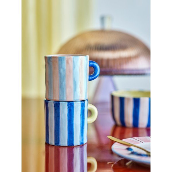 Zilas/rozā keramikas krūzes (2 gab.) 250 ml Phoenix – Bloomingville-image-1