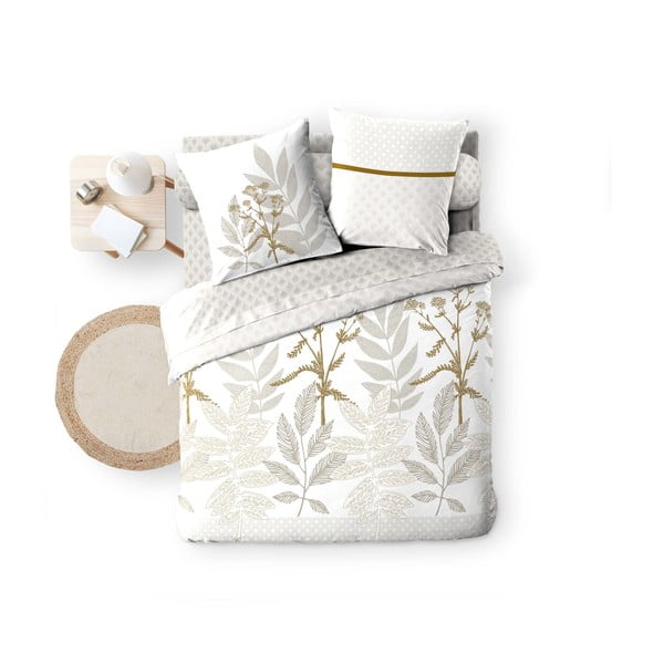 Bēša divguļamā kokvilnas gultas veļa ar palagu 240x220 cm Raoni – douceur d'intérieur-image-3