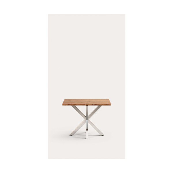 Ēdamgalds ar ozolkoka imitācijas galda virsmu 90x160 cm Argo – Kave Home