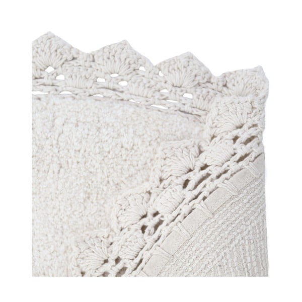 Krēmkrāsas ar rokām darināts paklājs Nattiot Perla, ø 110 cm-image-4