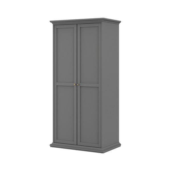 Pelēks drēbju skapis 96x201 cm Paris – Tvilum-image-3