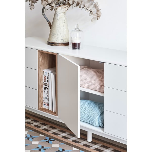 Krēmkrāsas kumode 180x76x40 cm Corvo – Teulat-image-1