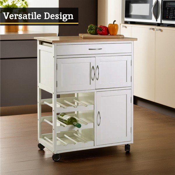 Bambusa servēšanas galdiņš uz riteņiem 37x67 cm Harlow – Premier Housewares-image-4