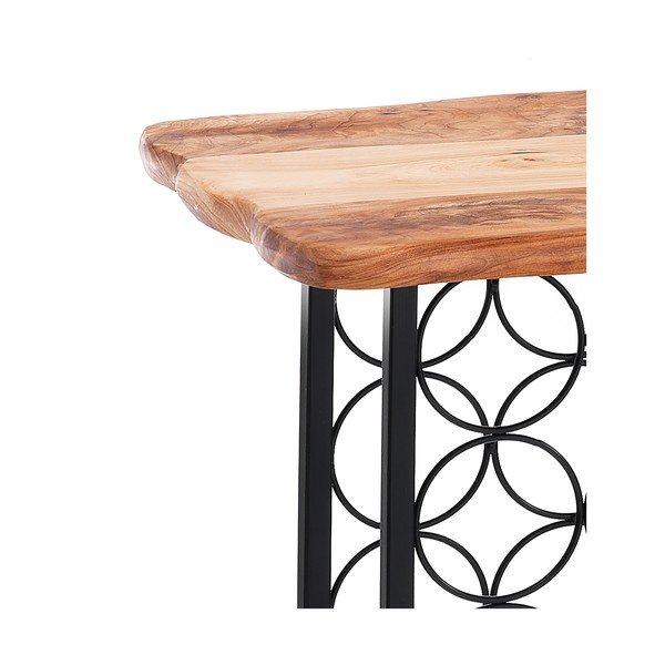 Melns/dabīga toņa metāla vīna plaukts pudeļu skaits 15 46x56x35,5 cm Ras – Tomasucci-image-2