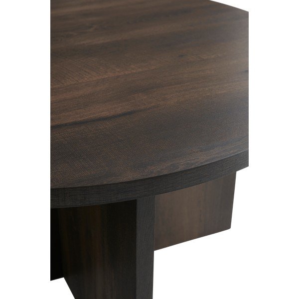 Brūns apaļš žurnālgaldiņš no MDF ø 85 cm Poppy – Ellos Home-image-3