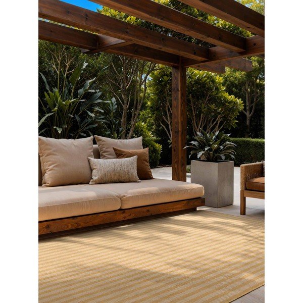 Okera dzeltens/krēmkrāsas iekštelpu un āra paklājs 120x170 cm Haringey Linley – Ted Baker-image-2