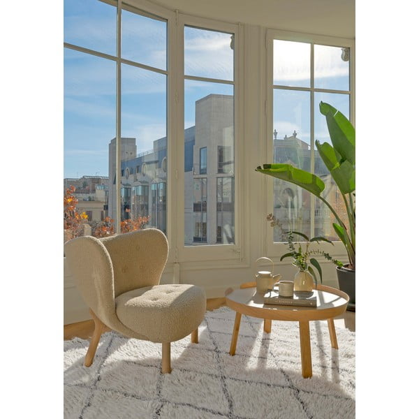 Krēmkrāsas mazgājams/ar rokām darināts vilnas paklājs 140x200 cm Berber Soul – Lorena Canals-image-3