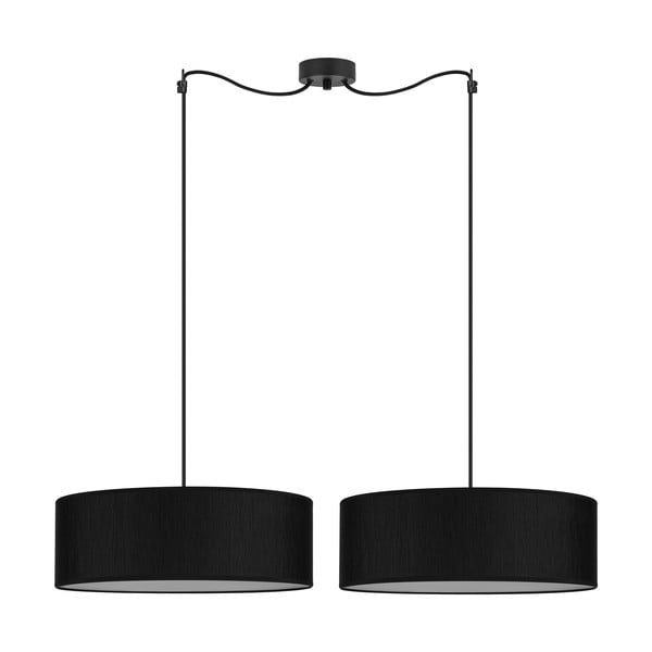 Melna divviru griestu lampa Sotto Luce Doce XL, ⌀ 45 cm