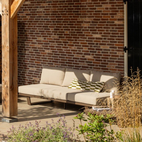 Brūns polsterēts dārza dīvāns Bear – WOOOD-image-1