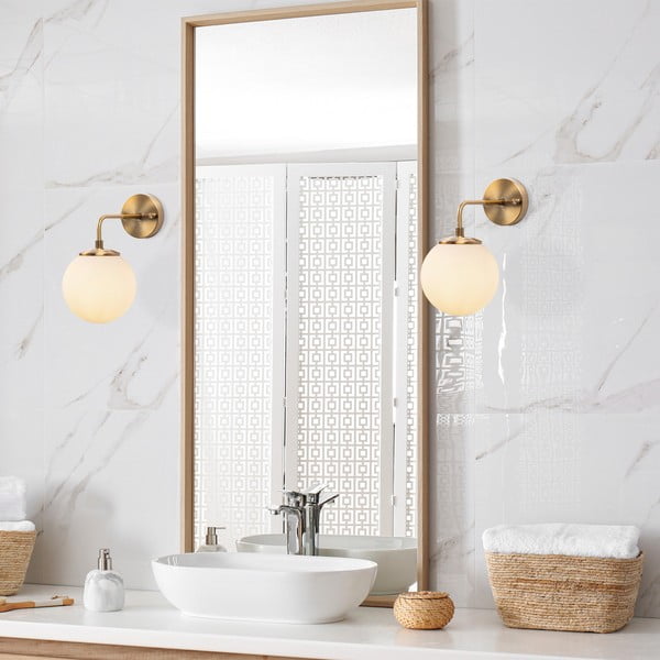 Balta/misiņa krāsas sienas lampa ø 15 cm Viran – Opviq lights-image-2