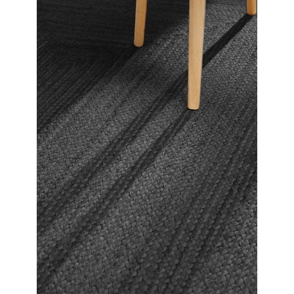 Melns divpusējs/ar rokām darināts džutas celiņa paklājs 80x200 cm Juno – Hanse Home-image-4