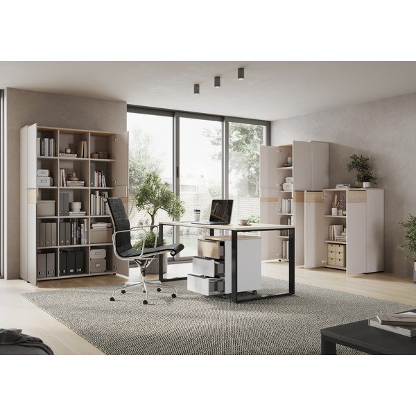 Darba galds ar ozolkoka imitāciju 80x160 cm Oviedo – Germania-image-1