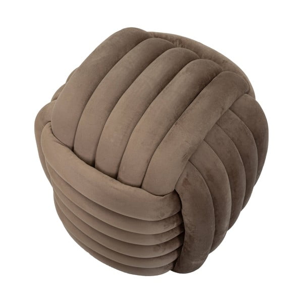 Pelēks/brūns samta pufs Softy – Mauro Ferretti-image-3