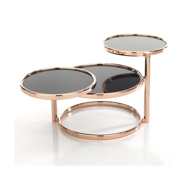 Kafijas galdiņš vara krāsā ar melnu virsmu Tomasucci Tree Rings Cooper, ⌀ 50 cm-image-2