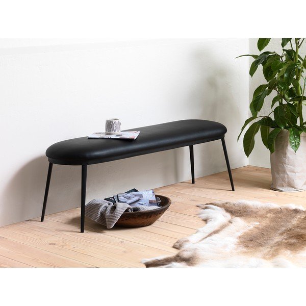 Melns sols no ādas imitācijas Gain – Unique Furniture-image-1