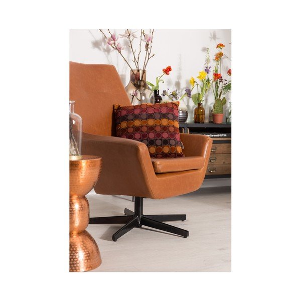 Sarkans/oranžs spilvens Dutchbone Ottava, 45 x 45 cm-image-3