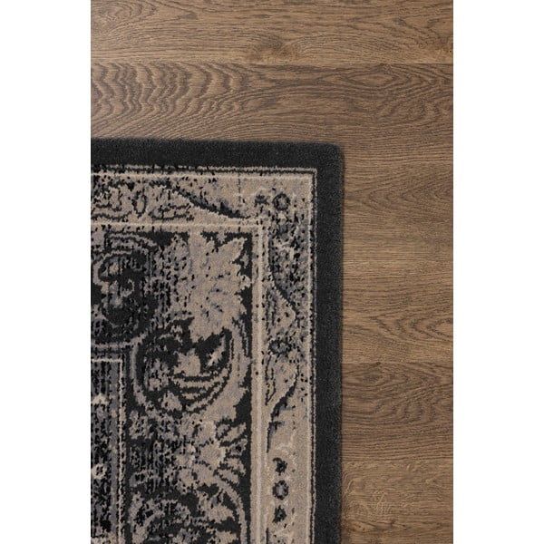 Tumši pelēks vilnas paklājs 100x180 cm Zana – Agnella-image-3