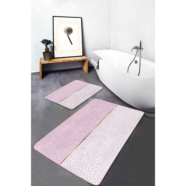Rozā vannas istabas paklājiņi (2 gab.) 60x100 cm – Mila Home-image-2