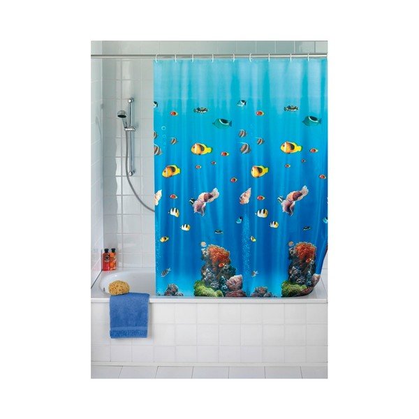 Zils dušas aizkars Wenko Ocean, 180 x 200 cm-image-1
