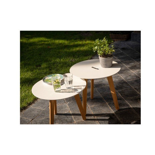 Apaļi dārza sānu galdiņi (2 gab.) ø 50 cm Laura – Exotan-image-1
