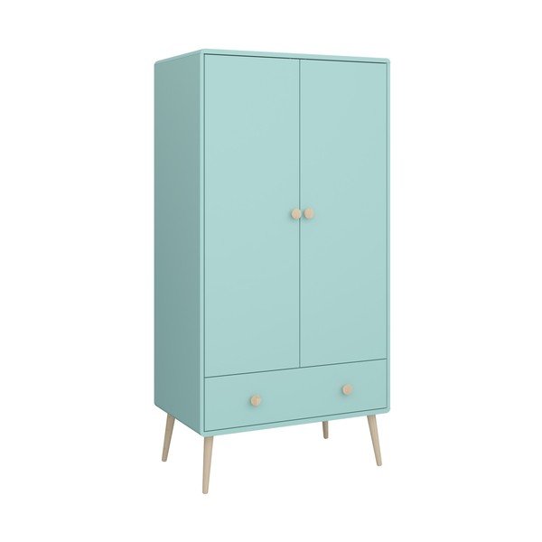 Tirkīzzils bērnu drēbju skapis 80x160 cm Gaia – Tvilum-image-2