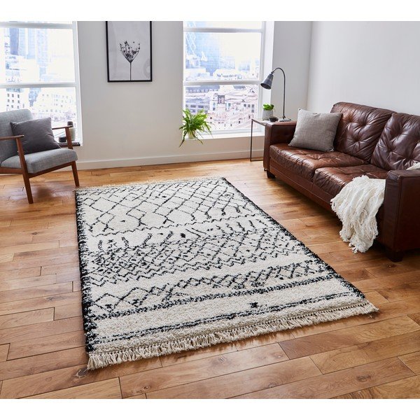 Balts/melns paklājs 230x160 cm Boho – Think Rugs-image-1