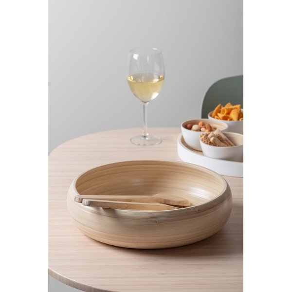 Dabīga toņa bambusa servēšanas bļoda ø 30 cm Puro – PT LIVING-image-1