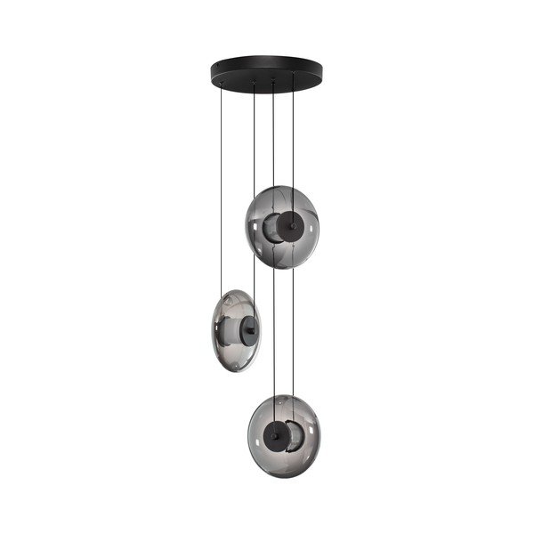 Matēti melna stikla LED piekaramā lampa ar regulējamu spilgtumu ø 35 cm Ballet – Nova Luce