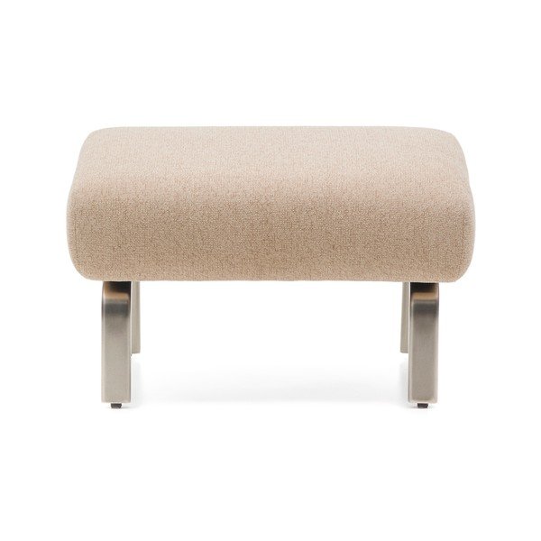 Gaiši brūns kāju soliņš no šenila auduma Amsen – Kave Home-image-3