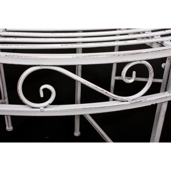 Balts metāla dārza sols Varda – Garden Pleasure-image-3