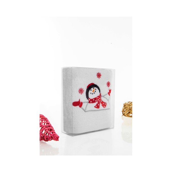 Dvieļu komplekts Christmas Happy White, 30 x 50 cm-image-1