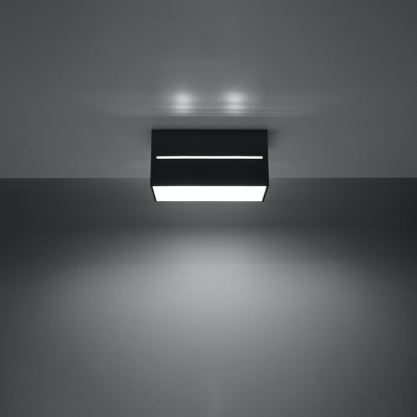 Melna griestu lampa ar metāla abažūru 10x20 cm Lorum – Nice Lamps