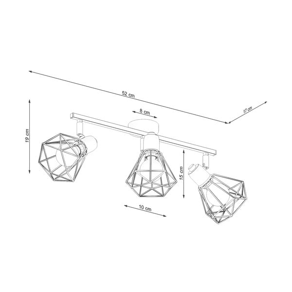 Melna griestu lampa ø 10 cm Varpu – Sollux-image-4