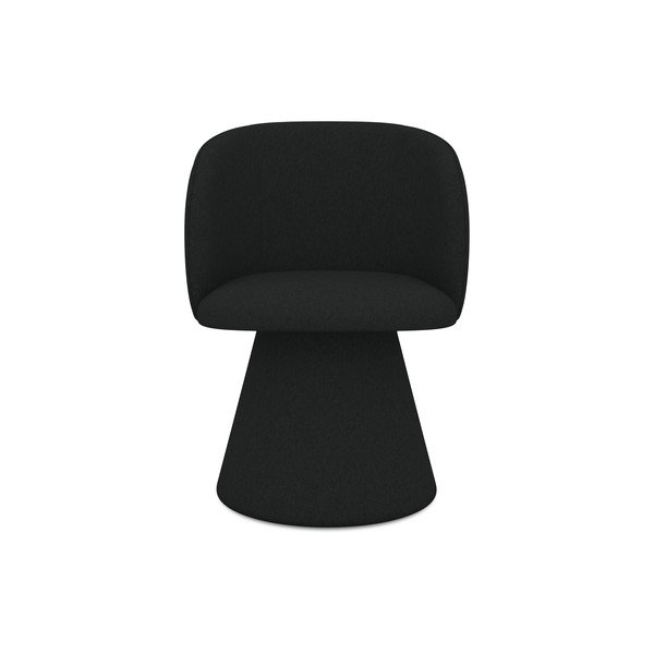 Melns polsterēts ēdamistabas krēsls Maia – Makamii-image-1