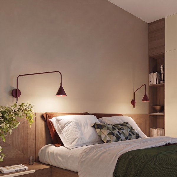 Bordo tērauda sienas lampa ar saliekamu konstrukciju ar vadu Zylo – Sollux-image-1