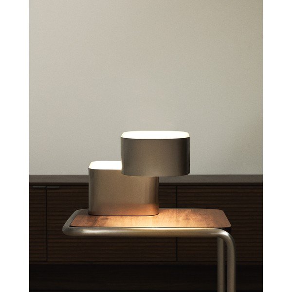 Pelēka metāla galda lampa (augstums 23 cm) Tandan – Kave Home-image-2