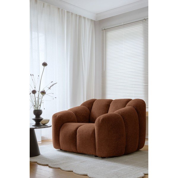 Terakotas oranžs atpūtas krēsls Shell – Miuform-image-2