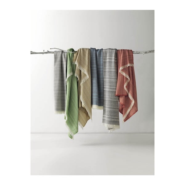 Tumši pelēks pleds ar kokvilnu Euromant Toscana, 140 x 160 cm-image-1