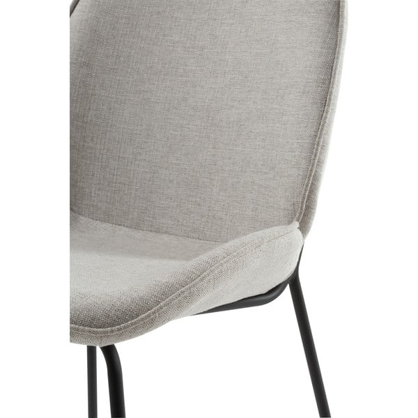 Pelēks ēdamistabas krēsls ar metāla pamatni Canett Hella-image-3