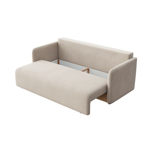 Bēšs samta salokāms dīvāns 220 cm Chaum – Rodier-image-3