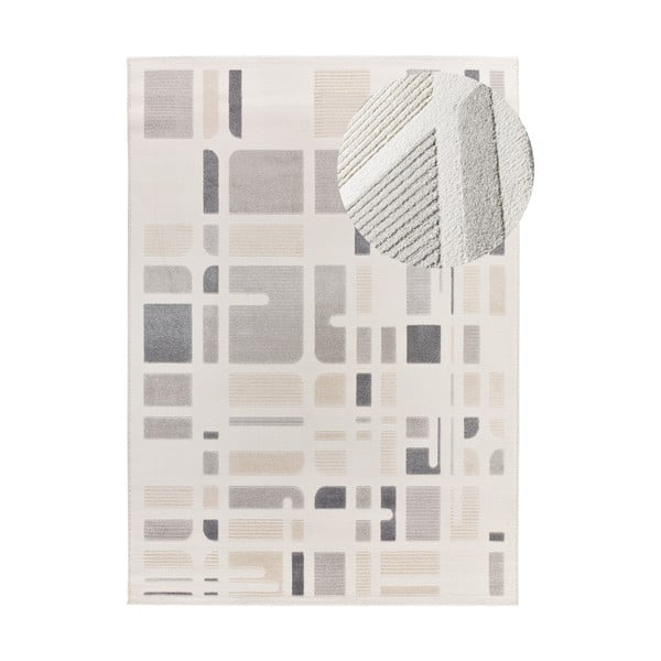 Gaiši pelēks/ziloņkaula krāsas paklājs 80x150 cm Flora – Universal