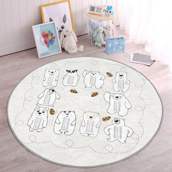 Krēmkrāsas bērnu paklājs ø 100 cm Comfort – Mila Home-image-4