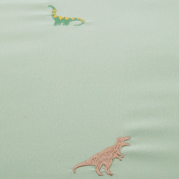 Zaļa divguļamā mikrošķiedras bērnu gultas veļa 200x200 cm Embroidered Dinosaur – Catherine Lansfield-image-4
